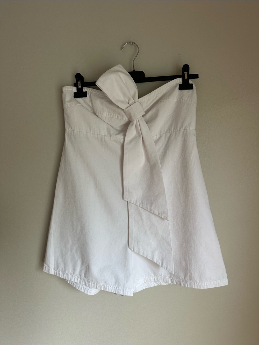 SHUG Harper Romper White Strapless Bow Size Small NEW Zipper Back - Picture 3 of 10
